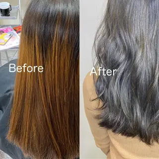 ロング カラー ヘアアレンジ HAIRSALONLOOP所属・川上 麻梨阿のヘアスタイル