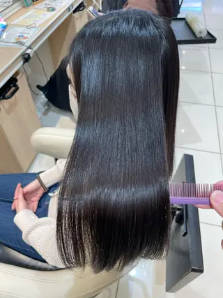 ロング 縮毛矯正、髪質改善／ 松田 龍之介のヘアスタイル