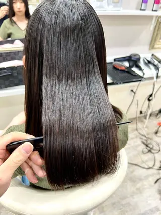 セミロング パーマ Realme  京都四条烏丸ドゥエby  yk所属・脱・パサつき髪 /髪質改善　小塚耀介のヘアスタイル