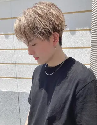 ショート カラー メンズ 曲がる縮毛矯正 髪質改善/西尾 幸樹のヘアスタイル