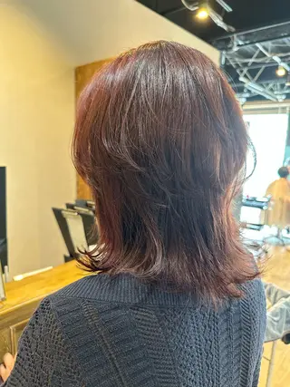セミロング 髪質改善&ストレート ‪✂︎‬鈴木青樹のヘアスタイル