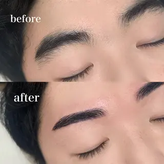 メンズ アイブロウ WHITE  EYE mao🤍🏹のマツエク・マツパデザイン