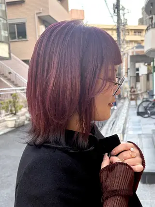 ミディアム カラー DX SHARE SALON所属・matka白髪ぼかし 大人ヘア/KEIKOのヘアスタイル