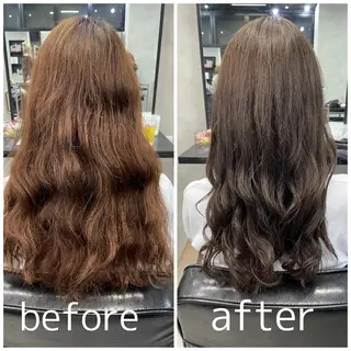 ロング カラー 艶髪/縮毛矯正 特化 ヒトシのヘアスタイル
