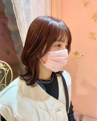 ミディアム カラー 髪質改善カラー☆ ヘアアレンジmiyuのヘアスタイル