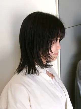ミディアム ニワ/レイヤーカット /透明感カラー💎のヘアスタイル