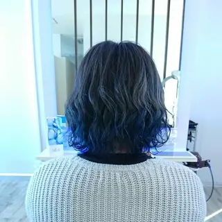 ミディアム カラー 小林 伸行のヘアスタイル