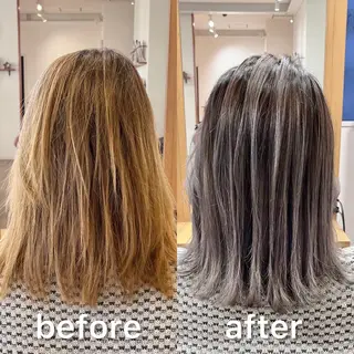 ミディアム カラー KIZU 髪質改善 オカルト怪談のヘアスタイル