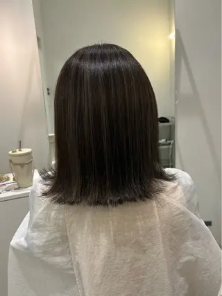 ミディアム カラー ハイトーン/艶髪/ 暗髪/韓国/sanaのヘアスタイル