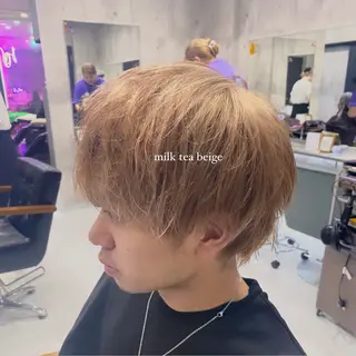 セミロング カラー パーマ ヘアアレンジ メンズ 最新艶髪トレンド￤ ヘア￤miyu🐒♡のヘアスタイル