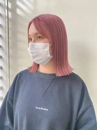 ミディアム カラー ANNA /艶髪/ハイトーンのヘアスタイル