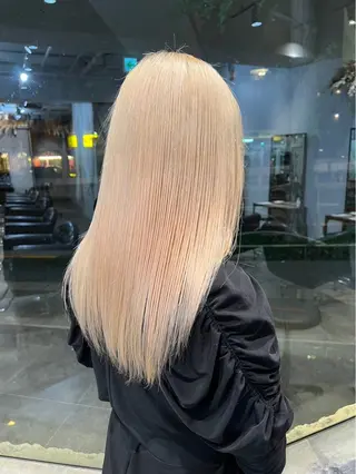 ロング カラー ハイトーンカラー が絶対可愛い✨泰聖✨のヘアスタイル