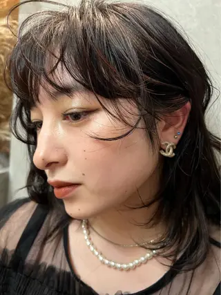 セミロング パーマ Haru/THREE …by velvetのヘアスタイル