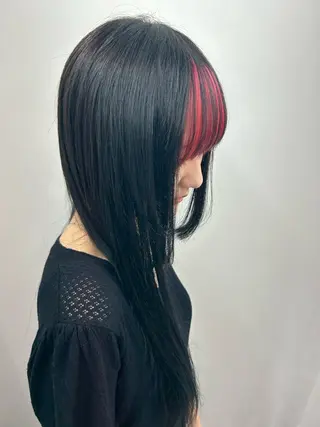 ロング カラー alpha. カラーエクステ下妻のヘアスタイル