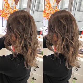 ミディアム カラー JILBLAN京都 ショート/ハイライトのヘアスタイル