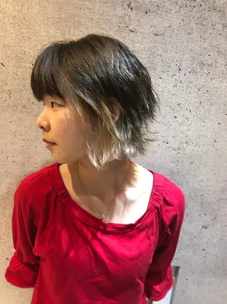 ミディアム カラー 久保 敏之のヘアスタイル