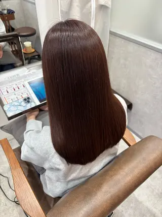 セミロング カラー 髪質改善 代表久保田のヘアスタイル
