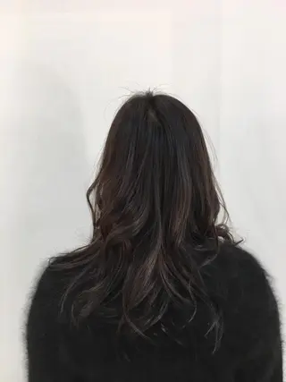 セミロング たなか ちあきのヘアスタイル