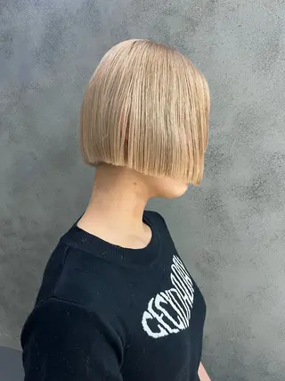 カラー ボブ・顔まわり 💎愛唯(めい)のヘアスタイル