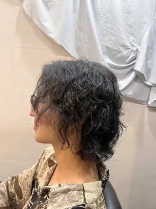 セミロング パーマ メンズ 無料メンズカット❗️ 佐藤光のヘアスタイル