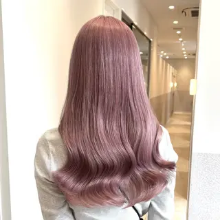 セミロング カラー 💖暖色・ハイトーン 🐈みおり💖のヘアスタイル