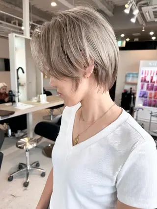 ショート カラー パーマ ヘアアレンジ メンズ キッズ マツエク・マツパ アイブロウ 井上 一平のヘアスタイル