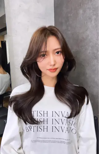 ロング レイヤー/顔周り 韓国ヘア森田和貴のヘアスタイル