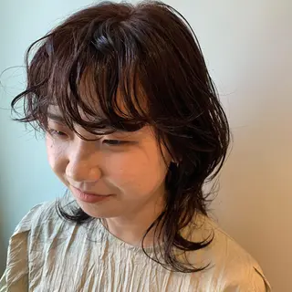ミディアム パーマ ミディアムパーマ /癖毛パーマのヘアスタイル