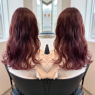 セミロング レイヤーカット/ 艶カラー/RYOMAのヘアスタイル