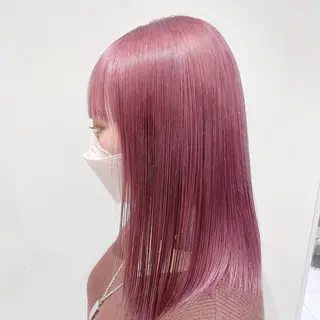 カラー 長尾菜々美🐰 ／ハイトーンカラーのヘアスタイル