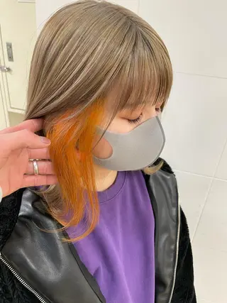 ミディアム カラー 大沼 佑英のヘアスタイル