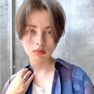 ショート カラー パーマ ヘアアレンジ the sector 【 ザ セクター 】所属・【ダメージレス施術】 【透明感】北村 拓也のヘアスタイル