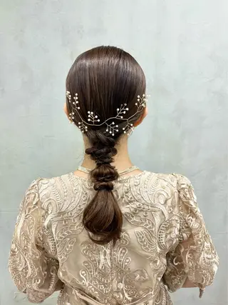 セミロング ヘアアレンジ 🫧tomoka 透明感カラー🫧のヘアスタイル