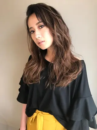 ロング カラー ヘアアレンジ 🇨🇳ワンホンヘア 下田鉄也のヘアスタイル