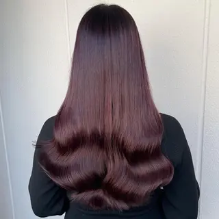 セミロング カラー ブリーチなし Wカラー🩷星野翔太のヘアスタイル