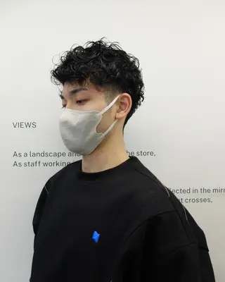 パーマ メンズ ダブルカラー/ ケアブリーチ/クニトのヘアスタイル