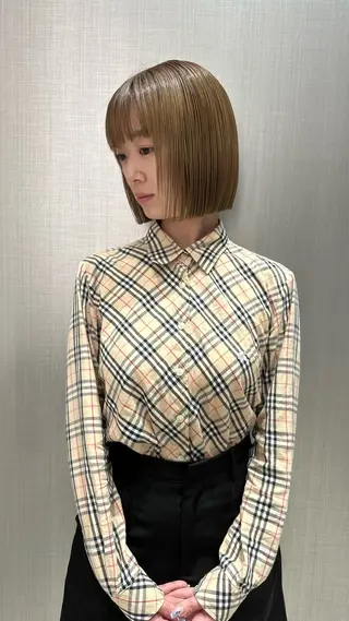 ミディアム カラー ハイトーン/ペール カラー/原宿/RENのヘアスタイル