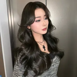 ロング カラー 𝘚𝘦𝘫𝘶𝘯 レイヤー/水光カラーのヘアスタイル