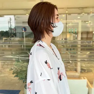 ミディアム あ 長嶋零のヘアスタイル