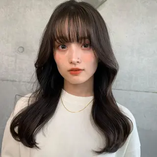 ロング カラー 韓国風レイヤーカット 🍒サンジキ アカリのヘアスタイル