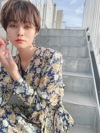 ショート レイヤーカット・ 縮毛矯正 星野のヘアスタイル