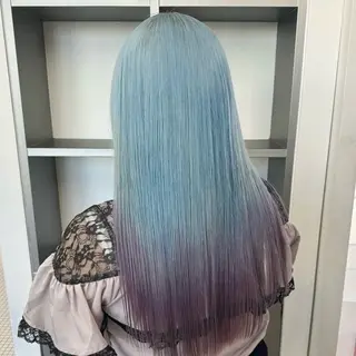 ロング カラー 🌼動き×透明感🩵 ハイトーン/ナナのヘアスタイル