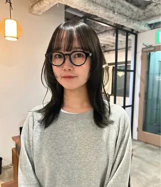 セミロング カラー ヘアアレンジ 🎀suzuna 透明感colorのヘアスタイル