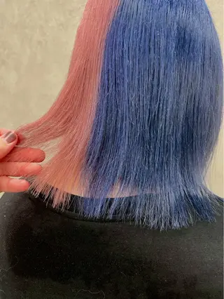 ミディアム カラー ハイトーンカラー🐬 えりかのヘアスタイル