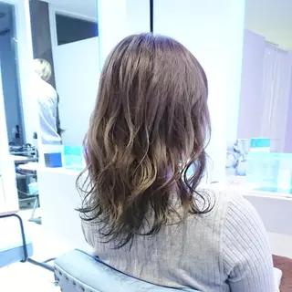 セミロング カラー ヘアアレンジ 小林 伸行のヘアスタイル