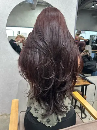 ロング AiM エイム　韓国レイヤーのヘアスタイル