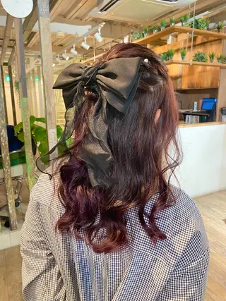 ロング カラー ヘアアレンジ faith hair apros.所属・白上 愛佳のヘアスタイル