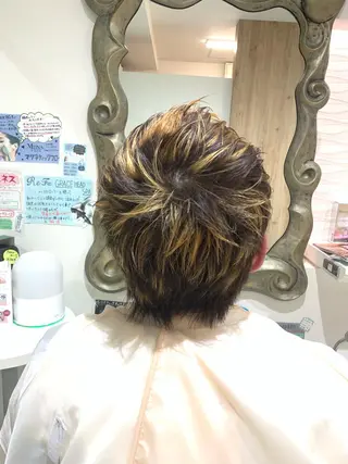 カラー メンズ 松吉 純平のヘアスタイル