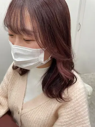 ミディアム カラー ヘアアレンジ a moment所属・山本 果歩のヘアスタイル