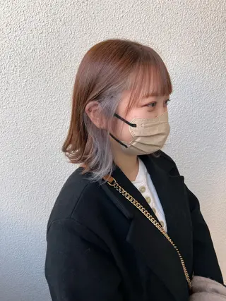 ミディアム カラー 柳澤 和也のヘアスタイル